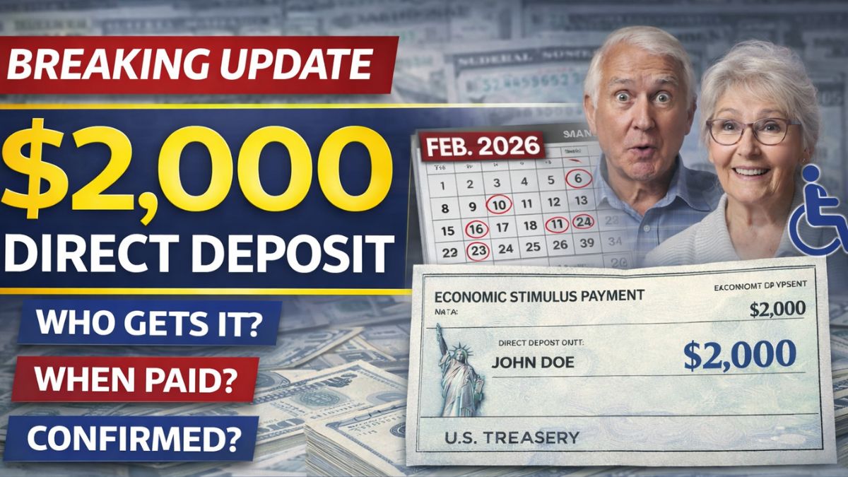 $2,000 Direct Deposit Arriving February 2026