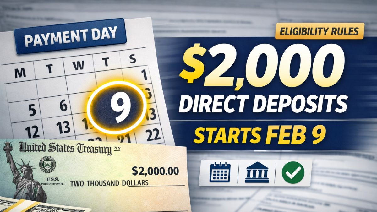 $2000 Direct Deposits Begin February 9,