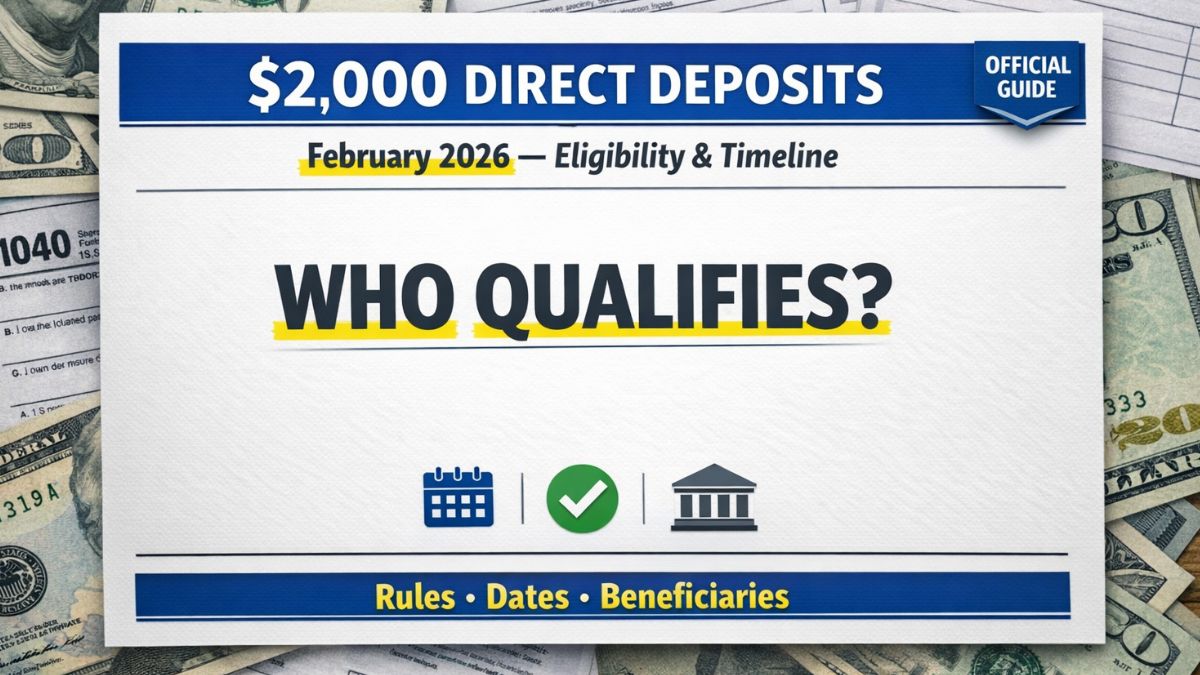 $2,000 Direct Deposits Set for February 2026