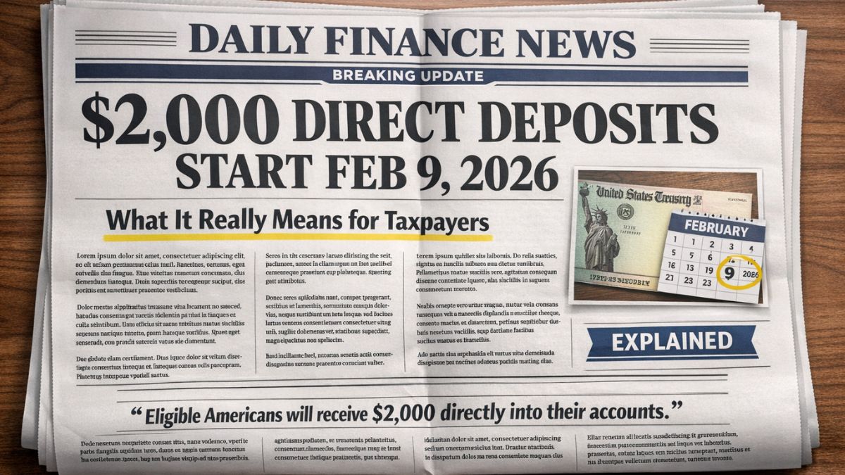 $2000 Direct Deposits Starting February 9