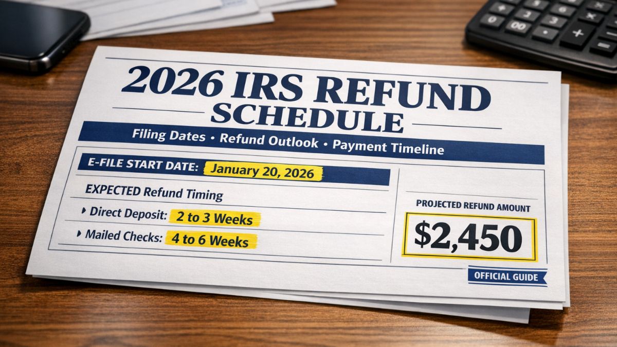 2026 IRS Tax Refund Schedule Explained