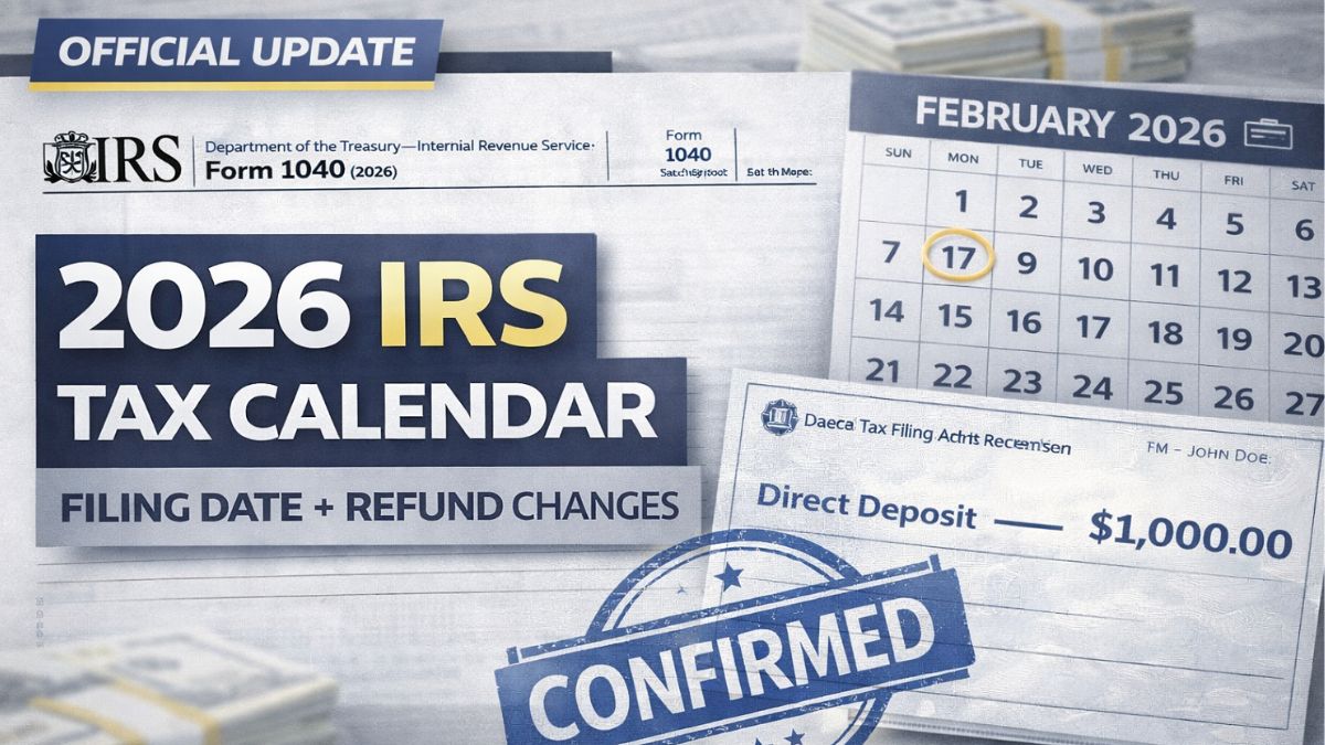 IRS Confirms 2026 Tax Calendar