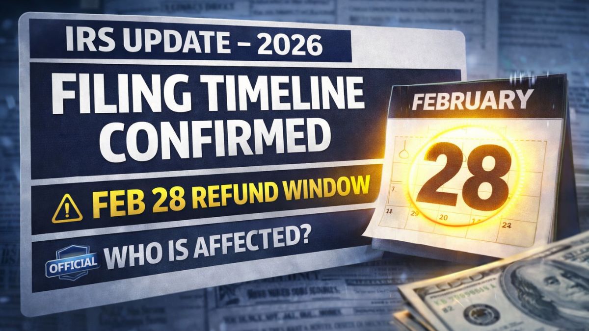 IRS Filing Timeline 2026 Confirmed